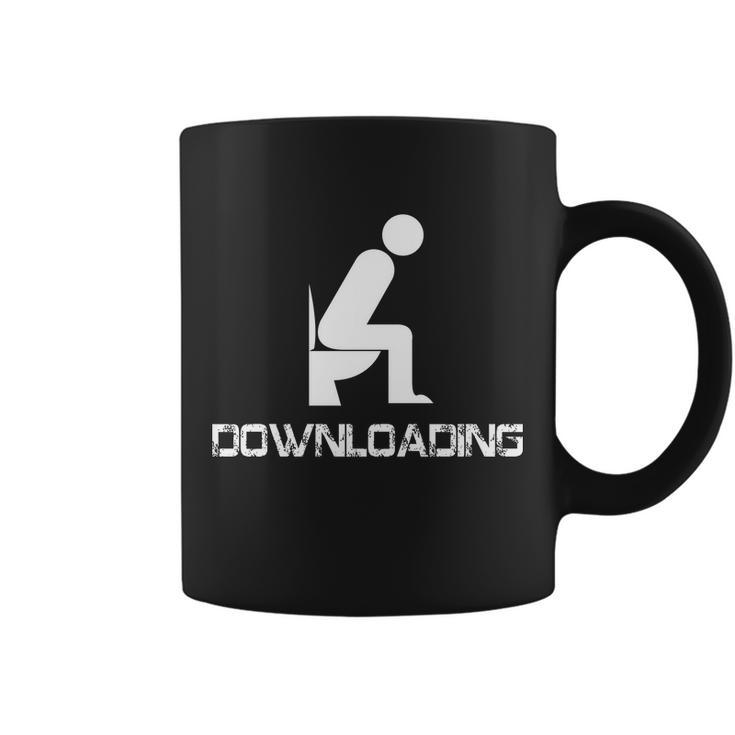 Downloading Poop Toilet Tshirt Coffee Mug