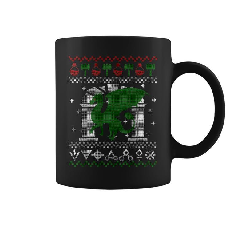 Dragon Dnd Ugly Christmas Sweater Coffee Mug