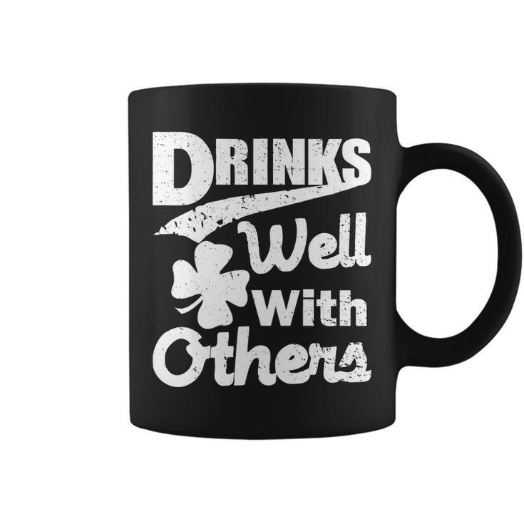 Drinks Well With Others St Patricks Day Tshirt Coffee Mug