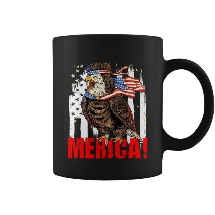 Eagle American Flag Usa Flag Mullet Eagle 4Th Of July Merica Gift Coffee Mug