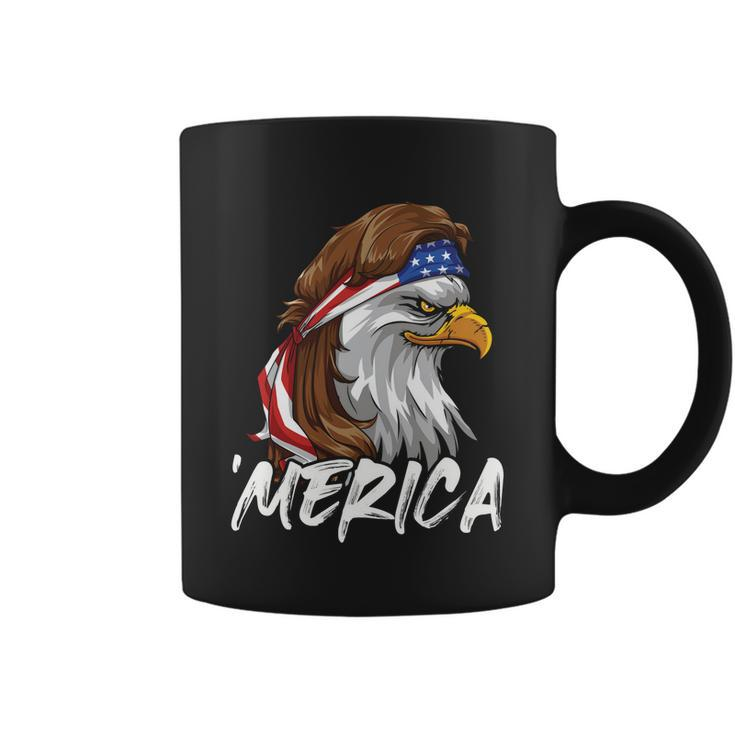 Eagle Mullet Merica 4Th Of July Usa American Flag Patriotic Great Gift Coffee Mug