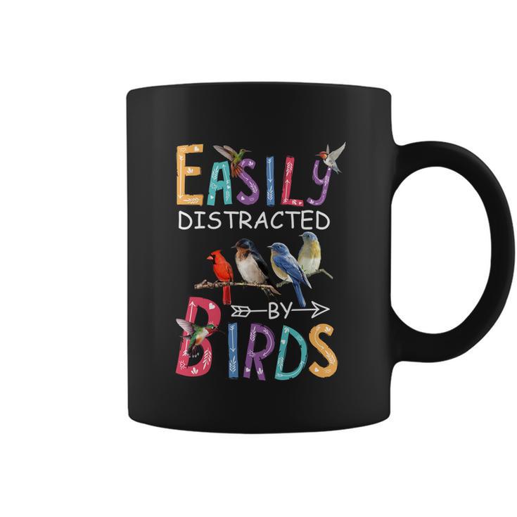 Easily Distracted By Birds Gift Funny Bird Gift V2 Coffee Mug