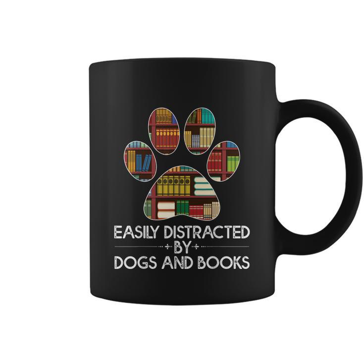 Easily Distracted By Dogs And Books Graphic Design Printed Casual Daily Basic Coffee Mug