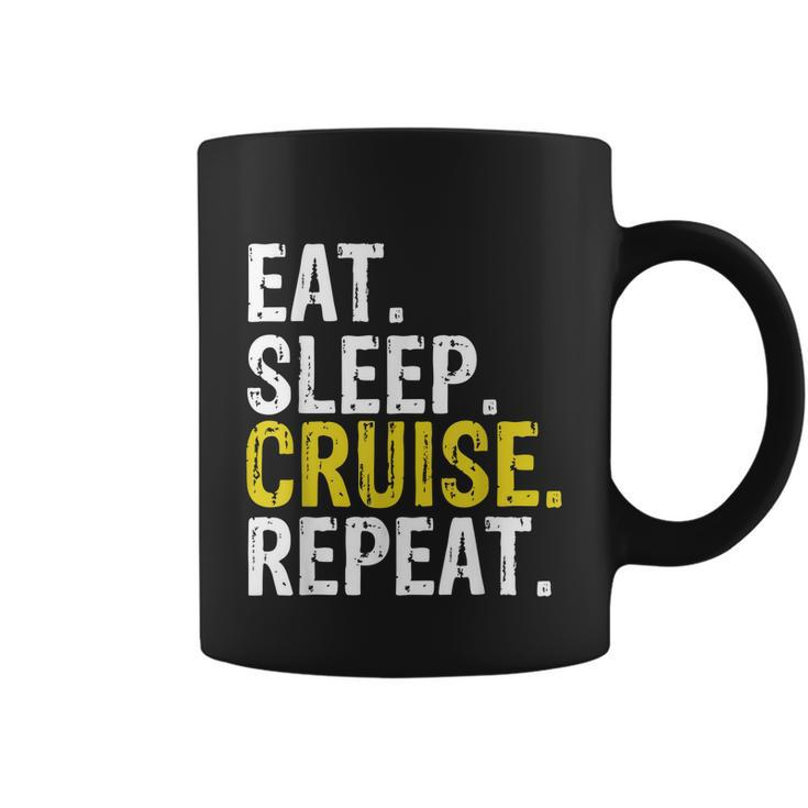 Eat Sleep Cruise Repeat Ferry Ship Coffee Mug