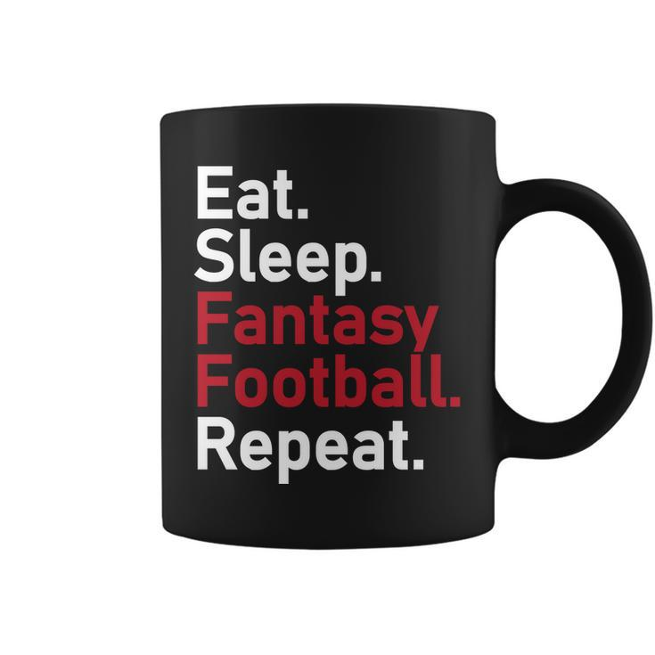 Eat Sleep Fantasy Football Repeat Tshirt Coffee Mug