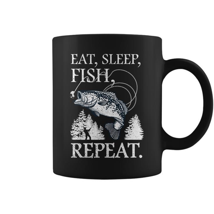 Eat Sleep Fish Repeat Tshirt Coffee Mug