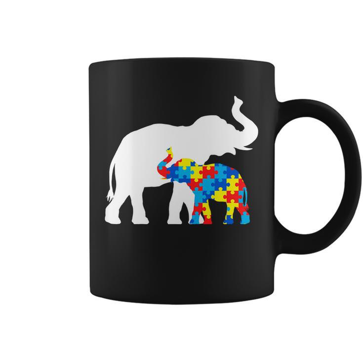 Elephant Puzzle Autism Parents Tshirt Coffee Mug