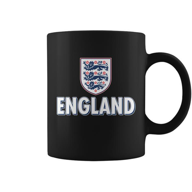 England Soccer Three Lions Flag Logo Coffee Mug
