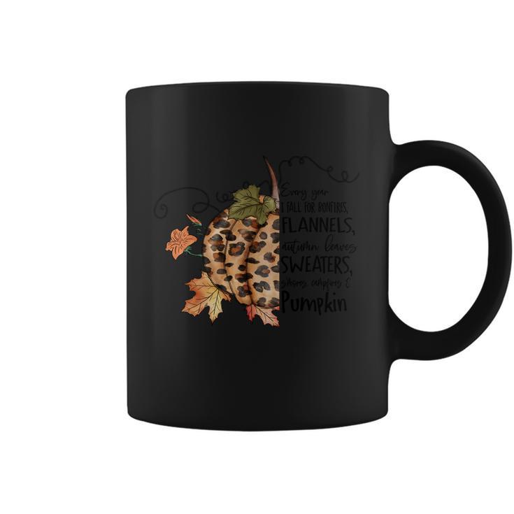 Every Year I Fall For Bonfires Flannels Thanksgiving Quote Coffee Mug