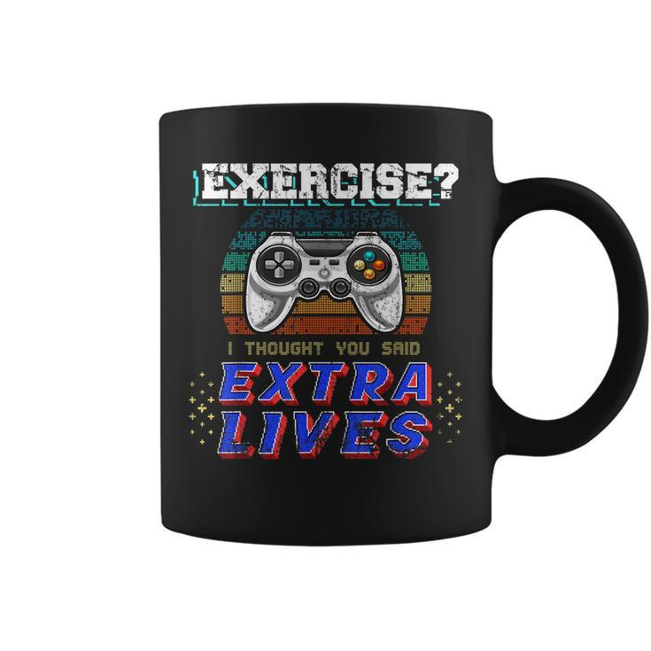 Extra Lives Funny Video Game Controller Retro Gamer Boys  V3 Coffee Mug