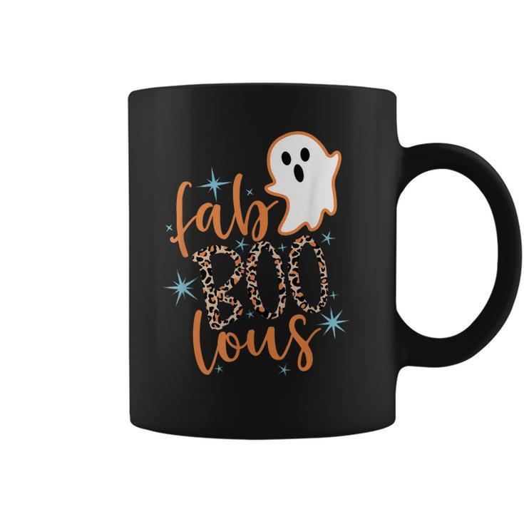 Faboolous Leopard Fabulous Boos Autumn Pumpkin Halloween  Coffee Mug