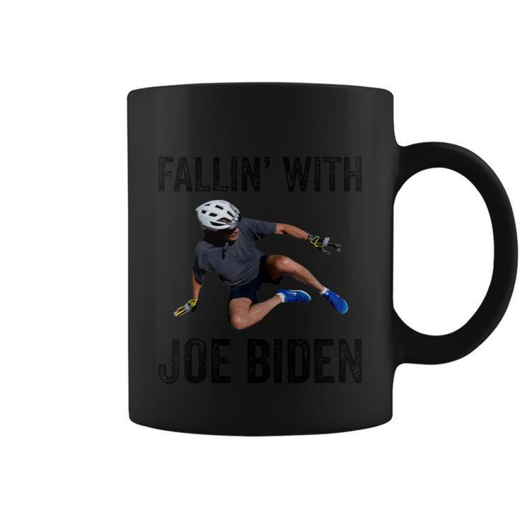 Falling With Joe Biden Falls Off On His Bike Funny Meme Coffee Mug