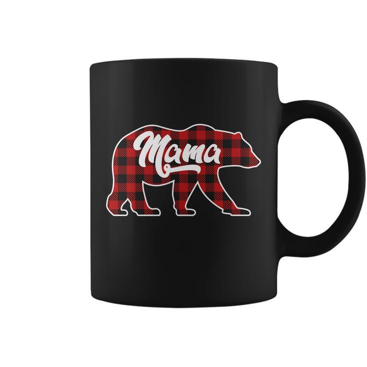 Family Christmas Matching Plaid Mama Bear Tshirt Coffee Mug