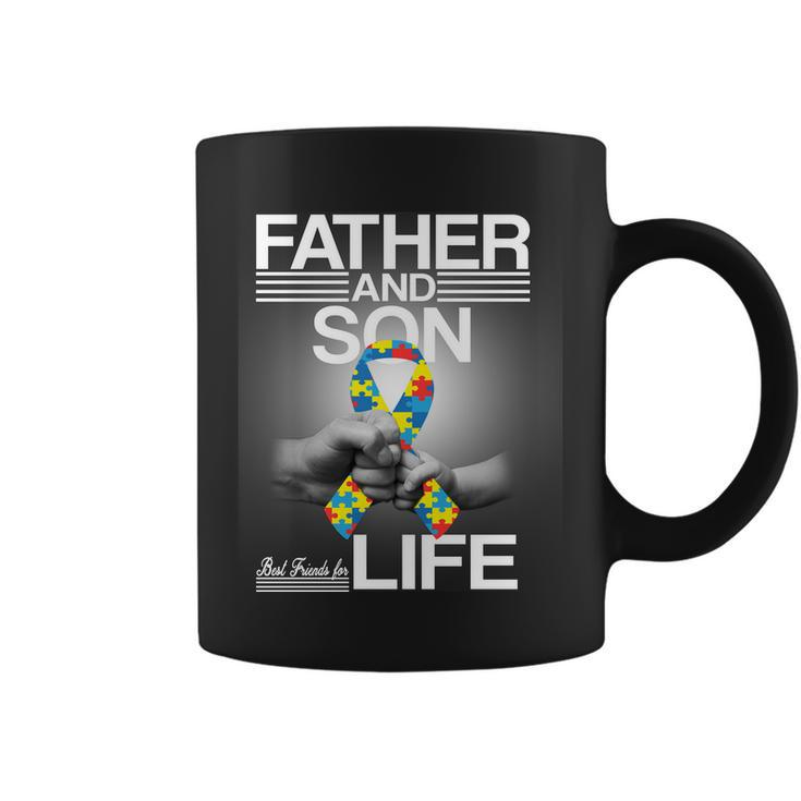 Father Son Best Friends For Life Autism Awareness Tshirt Coffee Mug