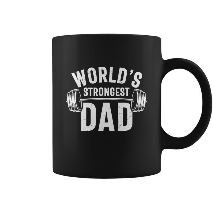 Fathers Day Funny Worlds Strongest Dad Bodybuilder Coffee Mug