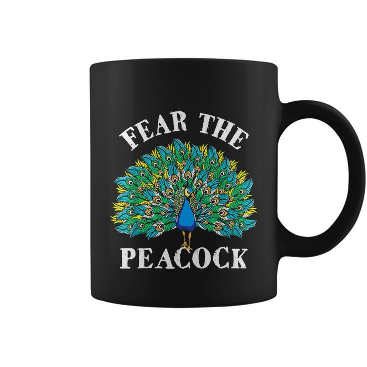 Fear The Peacock Zookeeper Ornithologist Bird Lover Tshirt Coffee Mug