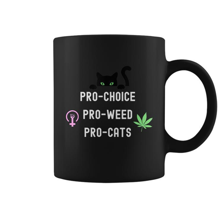 Feminism And 420 Funny Pro Choice Pro Cats Pro Weed Feminist Coffee Mug