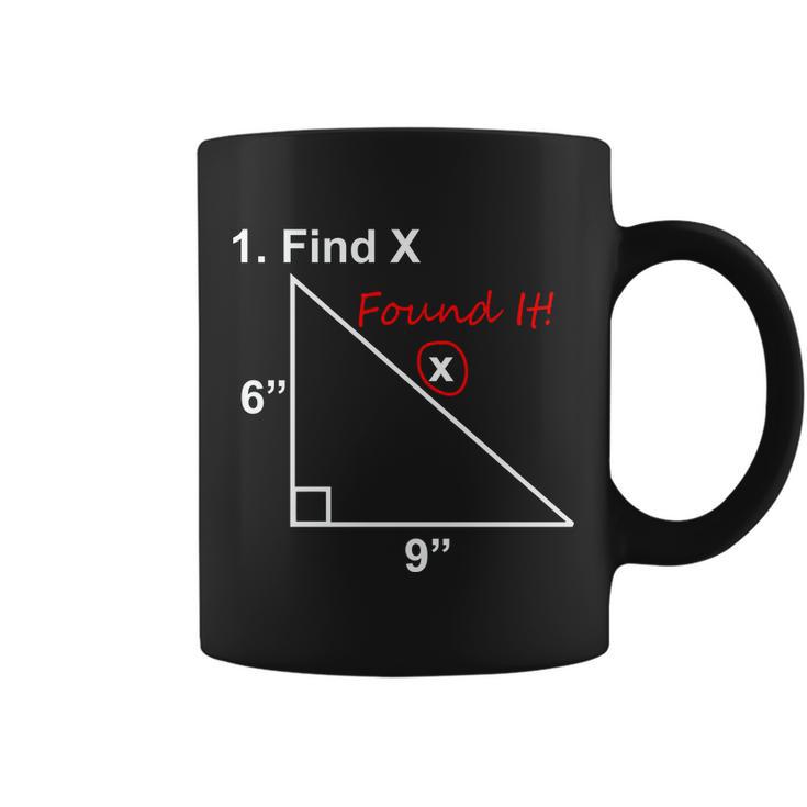 Find X Found It Funny Math School Tshirt Coffee Mug