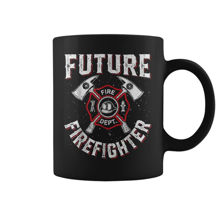 Firefighter Future Fire Dept Firefighter Thin Red Line Firefighter Lover V2 Coffee Mug