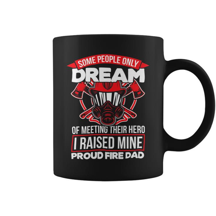 Firefighter Proud Fire Dad Firefighter Dad Of A Fireman Father _ V2 Coffee Mug