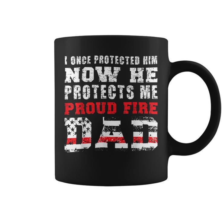 Firefighter Proud Fire Dad Fireman Father Of A Firefighter Dad Coffee Mug