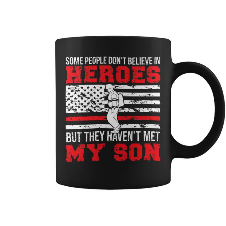 Firefighter Proud Fireman Dad Of A Firefighter Father Fire Dad Coffee Mug