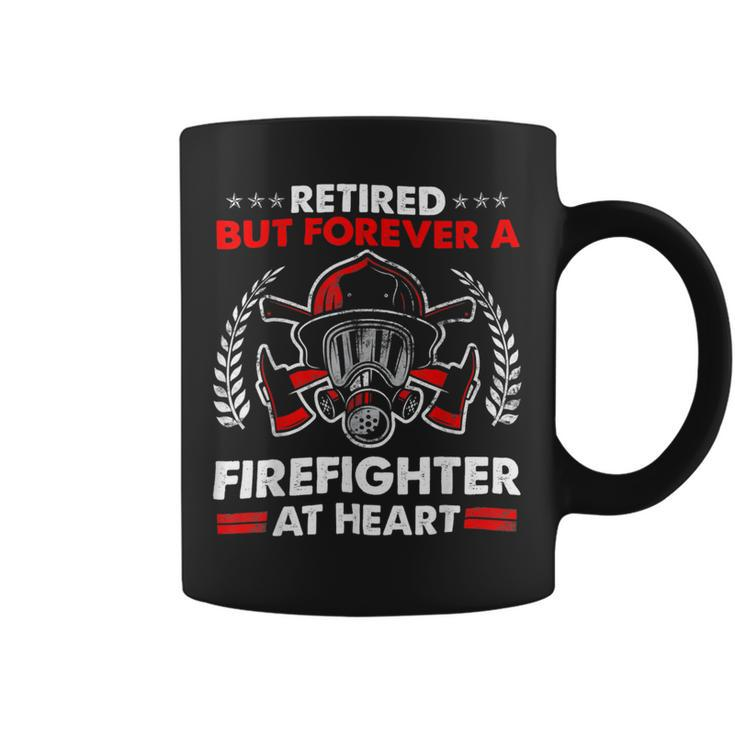 Firefighter Retired But Forever Firefighter At Heart Retirement V2 Coffee Mug