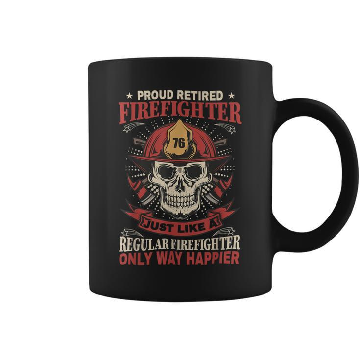 Firefighter Retired Firefighter Fireman Hero Skull Firefighter V2 Coffee Mug