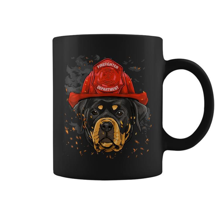 Firefighter Rottweiler Firefighter Rottweiler Dog Lover V3 Coffee Mug