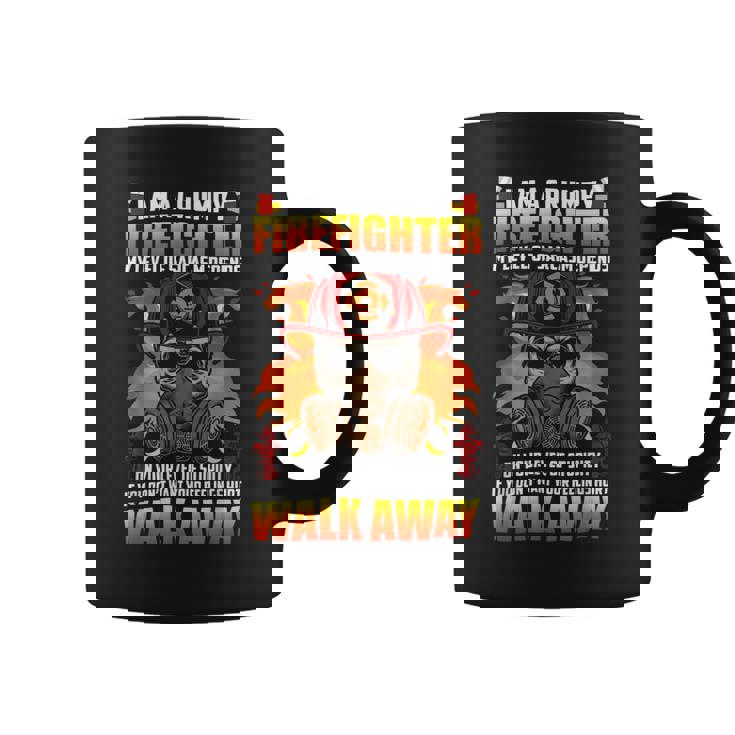 Personalized Firefighter Black Mug, Personalized Name Fire