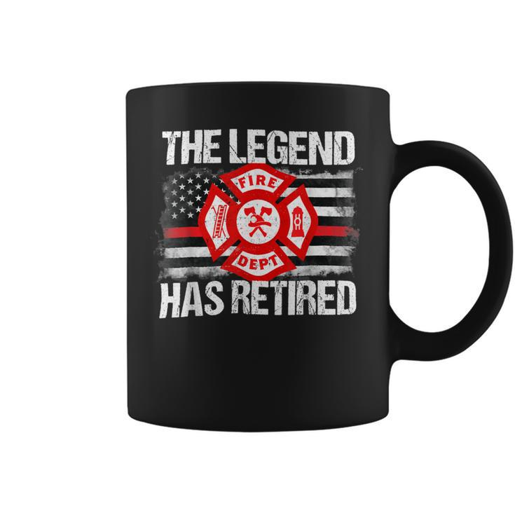 Firefighter The Legend Has Retired Firefighter Retirement Party Coffee Mug