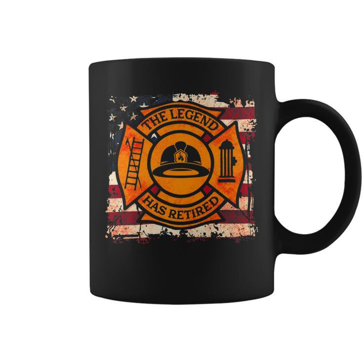 Firefighter The Legend Has Retired Fireman Firefighter _ Coffee Mug