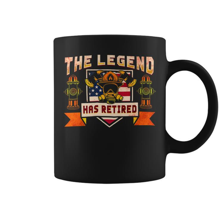Firefighter The Legend Has Retired Fireman Firefighter _ Coffee Mug