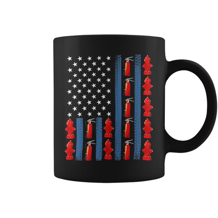 Firefighter Us American Flag Firefighter 4Th Of July Patriotic Man Woman Coffee Mug