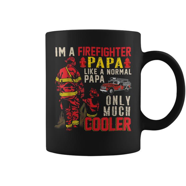 Firefighter Vintage Im A Firefighter Papa Definition Much Cooler Coffee Mug