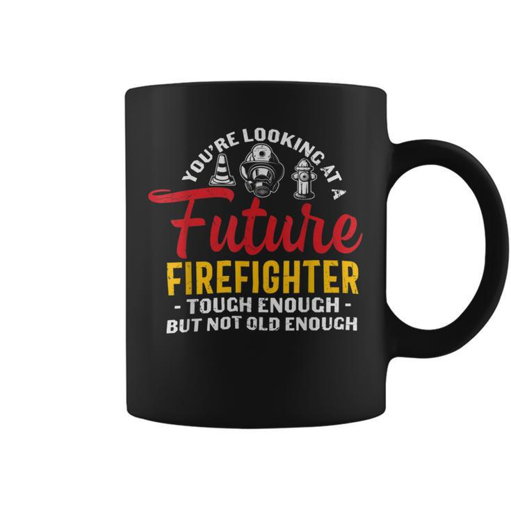 Firefighter You Looking At A Future Firefighter Firefighter Coffee Mug
