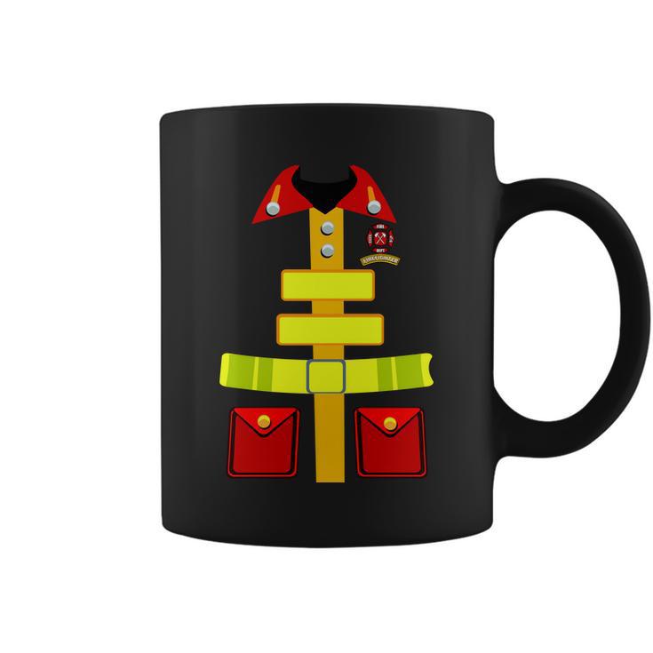 Fireman Costume Firefighter Halloween Uniform Tshirt Coffee Mug