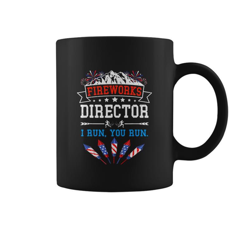 Firework Director I Run You Run Usa Flag Coffee Mug