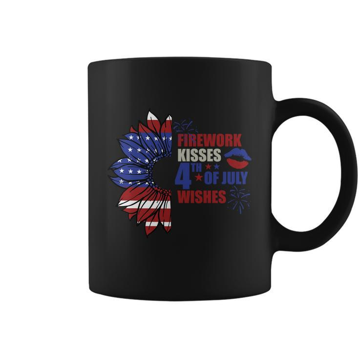 Firework Kiss 4Th Of July Wishes Proud American Coffee Mug