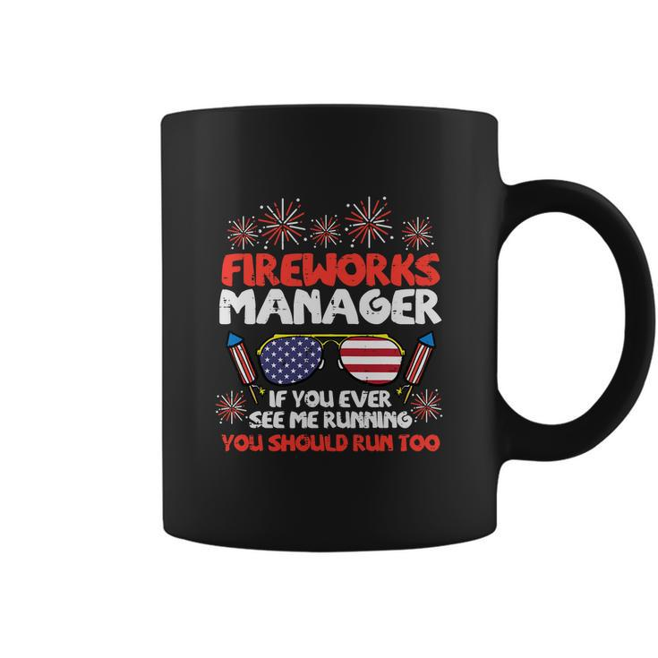 Fireworks Director Run Funny Fourth Of July 4Th Usa Freedom V2 Coffee Mug