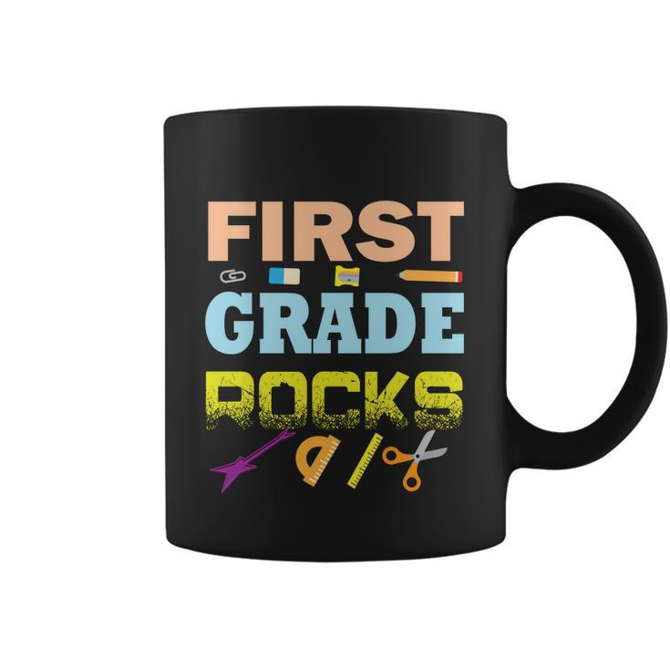 First Grade Rocks Funny School Student Teachers Graphics Plus Size Shirt Coffee Mug