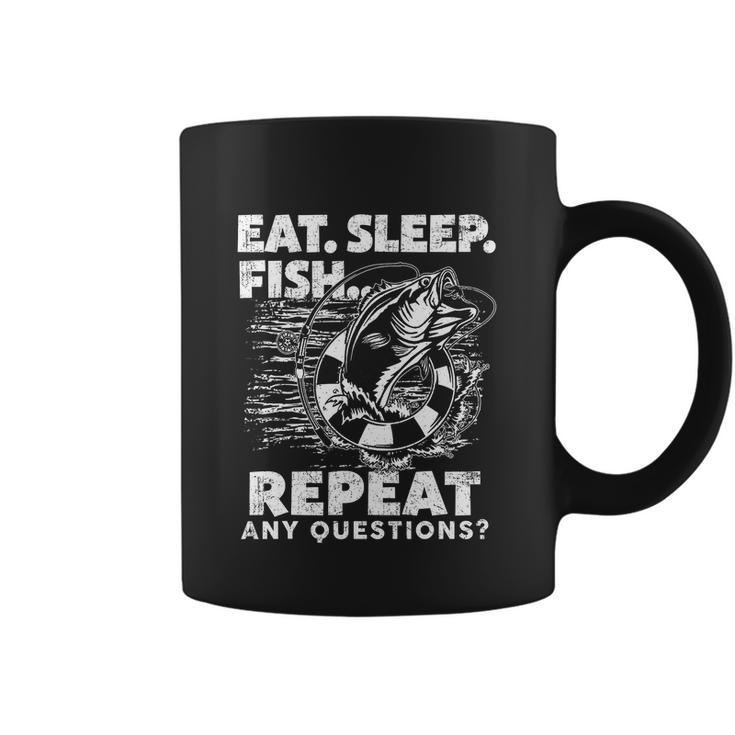 Fishing Eat Sleep Fish Repeat Fisherman Gift Coffee Mug