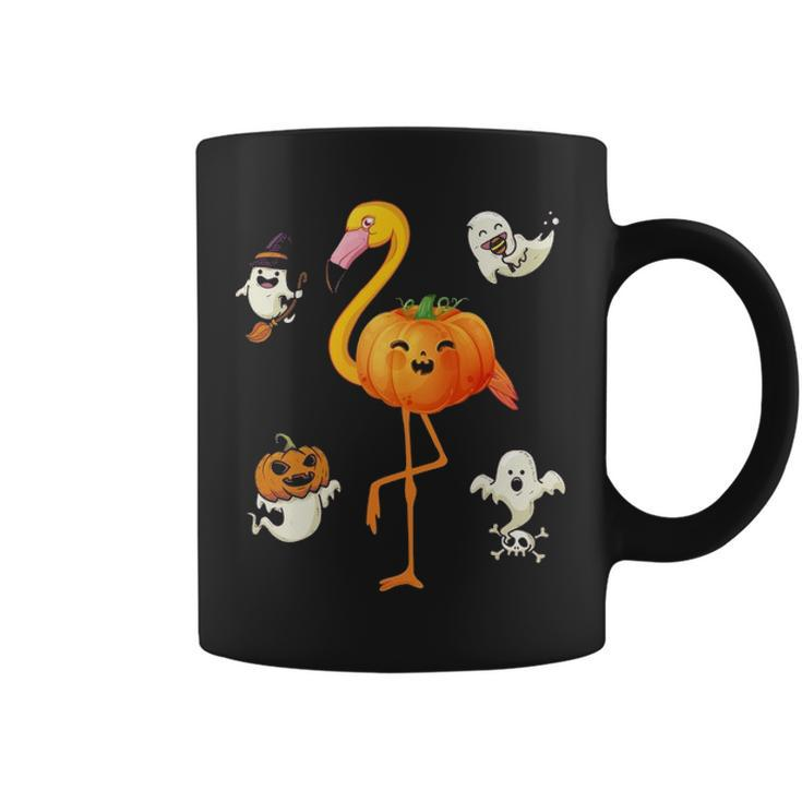 Flamingo Pumpkin Halloween Bird Lover  Gifts For Girls And  Boys Tshirt Coffee Mug