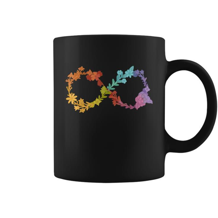 Floral Neurodiversity Infinity Symbol Autism Awareness Coffee Mug
