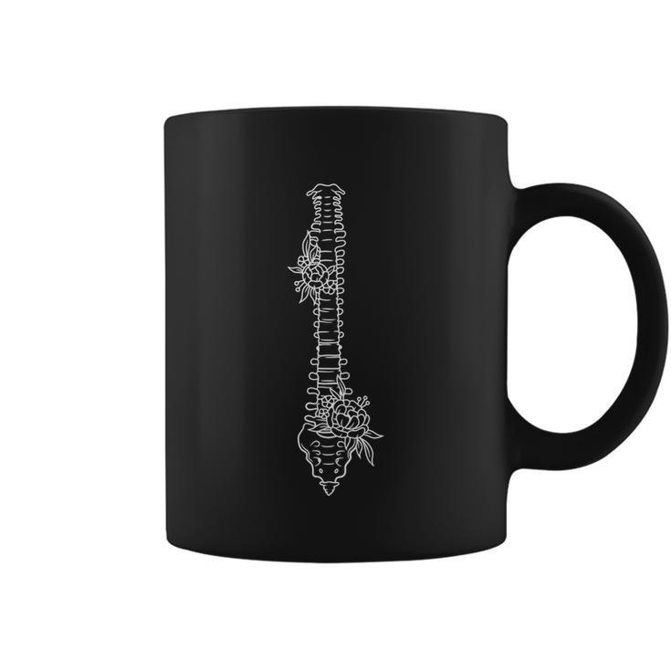 Floral Spine Anatomy Shirt Spine Shirt Spinal Anatomy Coffee Mug