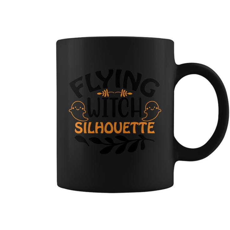 Flying Witch Silhouette Halloween Quote Coffee Mug