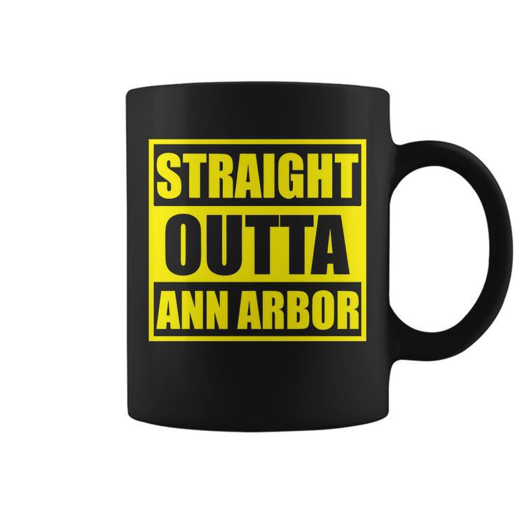 Football Straight Outta Ann Arbor Michigan Coffee Mug