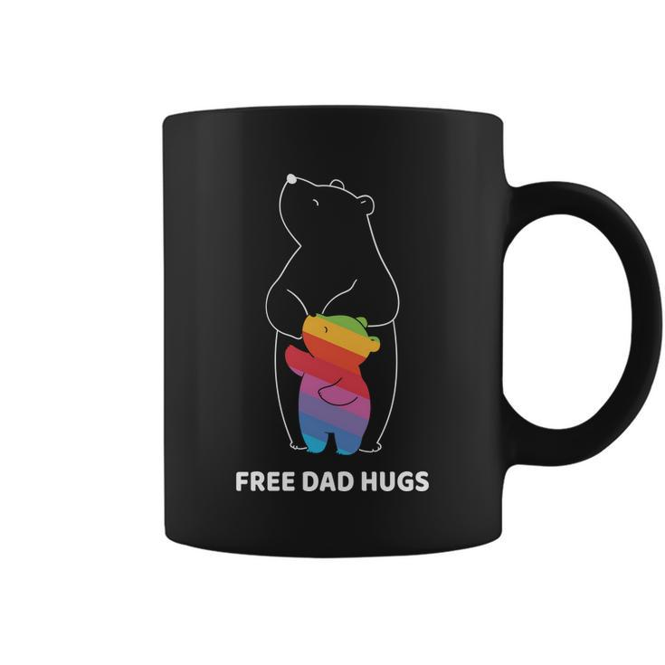 Free Dad Hugs Rainbow Lgbt Pride Month Coffee Mug