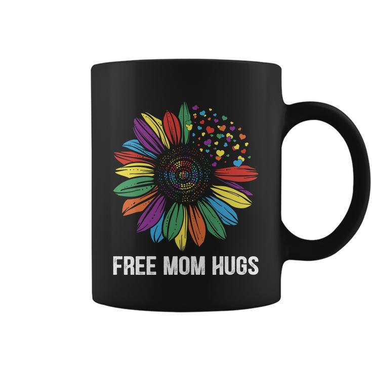 Free Mom Hugs Daisy Lgbt Pride Month Coffee Mug