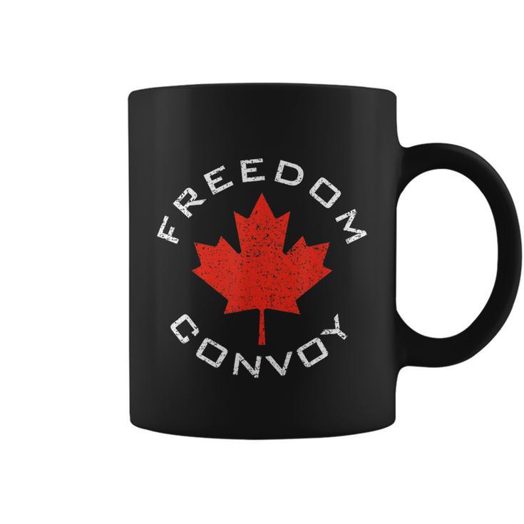 Freedom Convoy 2022 Canadian Trucker Tees Maple Leaf Tshirt Coffee Mug